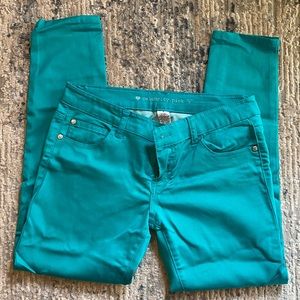 Celebrity Pink Teal blue slacks/jeans sz 7 NEW